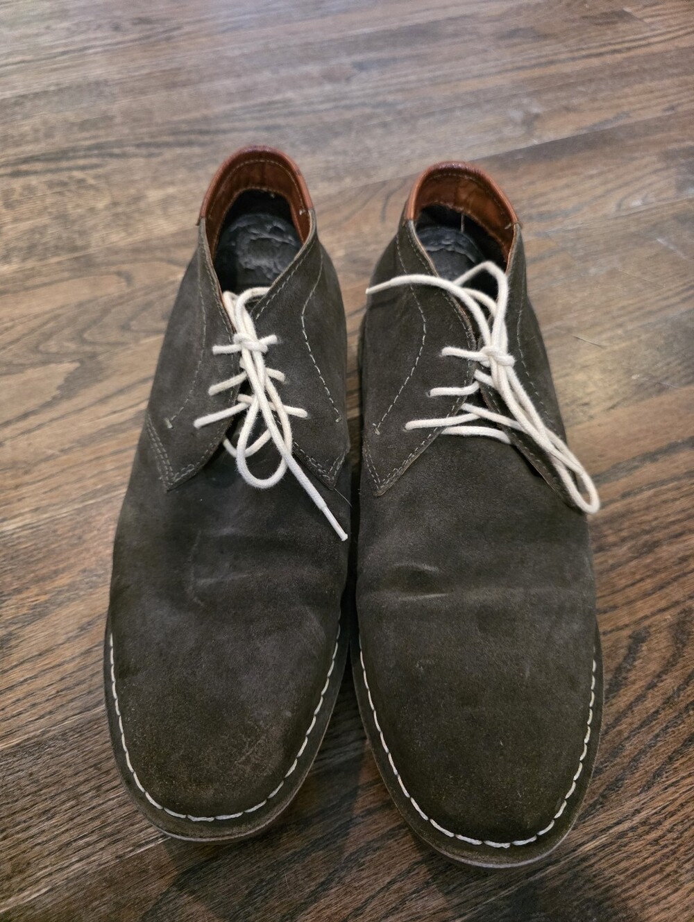 Michael Shannon Men's Ithaca Dark Olive Suede Dress Shoes Size 11